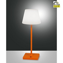Lampe rechargeable ADAM avec variateur tactile IP44, orange gradable