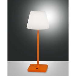 Lampe de table � accu ADAM avec connexion USB, avec variateur tactile IP44, orange gradable
