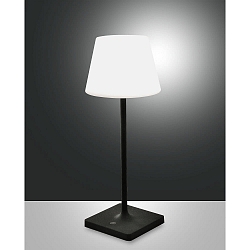 Lampe de table � accu ADAM avec connexion USB, avec variateur tactile IP44, gris fonc� gradable