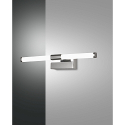 Luminaire de miroir AGO 33.5CM angulaire, plat, commutable IP44, chrome, scintillant 