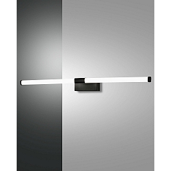 Luminaire de miroir AGO 61.5CM angulaire, plat, commutable IP44, noir mat 