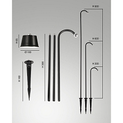 Lampe rechargeable ARMANDA IP54, noir gradable