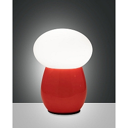 Lampe de table FREDDY E27 IP20, rouge gradable