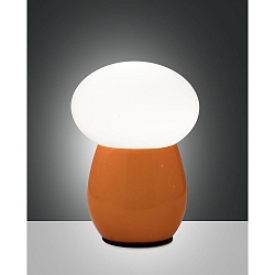 Lampe de table FREDDY E27 IP20, ambre gradable