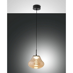 Luminaire à suspension DEVA à 1 flamme IP20, noir gradable