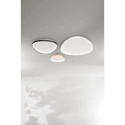 Luminaire de plafond QUIRK IP20, satiné, blanche gradable