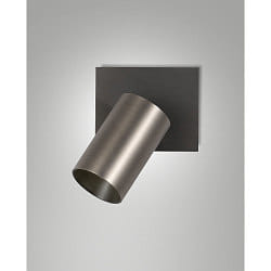 Lampe de lecture FLORES à 1 flamme, avec interrupteur GU10 IP20, gris, gunmetal gradable
