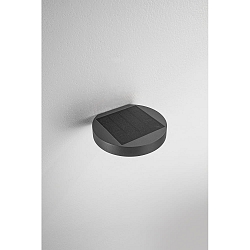 Lampe murale solaire PALMER avec capteur IP54, gris foncé