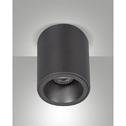 Luminaire de surface GUAMO rond GU10 IP20, noir gradable