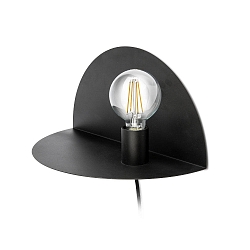 Luminaire mural NIT E27 IP20, noir mat