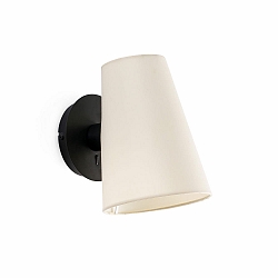 Luminaire mural LUPE E27 IP20, beige, noir 