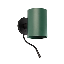Luminaire mural GUADALUPE E27 IP20, vert, noir mat 