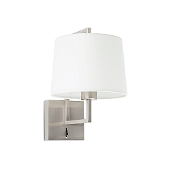 Luminaire mural FRAME E27 IP20, nickel mat, blanche 