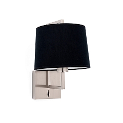 Luminaire mural FRAME E27 IP20, nickel mat, noir 