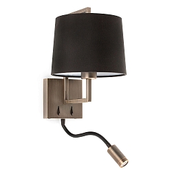 Luminaire mural FRAME E27 IP20, noir, or antique 