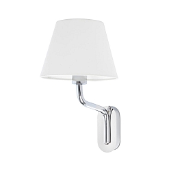 Luminaire mural ETERNA E27 IP20, chrome, blanche 