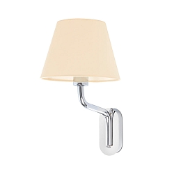 Luminaire mural ETERNA E27 IP20, beige, chrome 