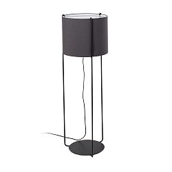 Lampadaire DRUM E27 IP20, gris, noir mat 