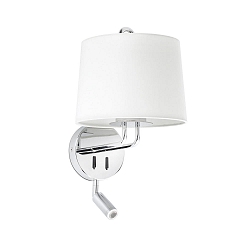 Luminaire mural MONTREAL E27 IP20, chrome, blanche 