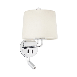 Luminaire mural MONTREAL E27 IP20, beige, chrome 