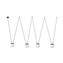 Luminaire à suspension MINE 4 flammes E27 IP20, gris foncé 
