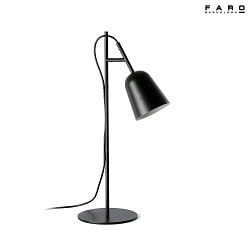 Lampe de table STUDIO rotatif E14 IP20, noir mat 