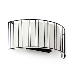Luminaire mural LINDA à 2 flammes E27 IP20, beige, noir mat 