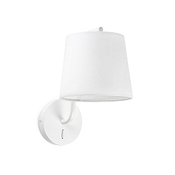 Luminaire mural BERNI E27 IP20, blanc mat 
