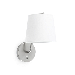 Luminaire mural BERNI E27 IP20, nickel satiné 