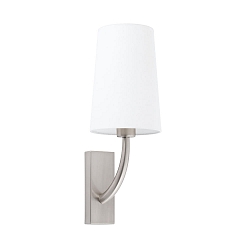 Luminaire mural REM E27 IP20, nickel mat, blanche 
