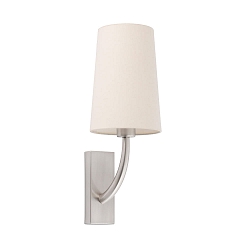 Luminaire mural REM E27 IP20, beige, nickel mat 