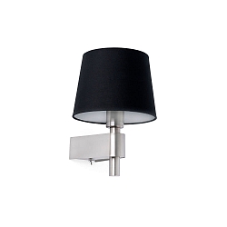 Luminaire mural ROOM E27 IP20, nickel satiné, noir 