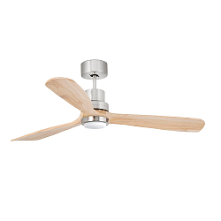 Ventilateur plafonnier LANTAU L avec télécommande IP20, nickel mat, pin