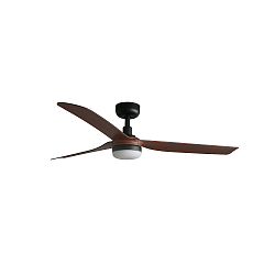Ventilateur plafonnier PUNT M avec télécommande IP20, noir mat, noisette