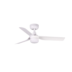 Ceiling fan MINI PUNT S with remote control IP20, white matt