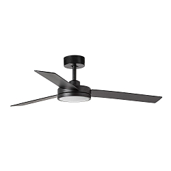 Ventilateur plafonnier BARTH avec télécommande IP20, noir mat