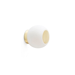Applique et plafonnier MOY LED IP44, or, satiné 