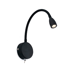 Luminaire mural LOKE LED IP20, noir mat 