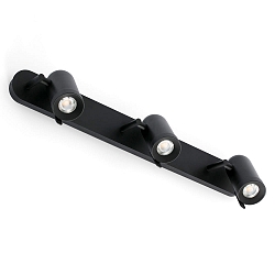 Luminaire mural ORLEANS 3 flammes GU10 IP20, noir mat 
