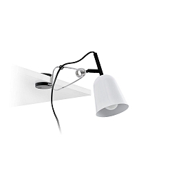clamp lamp STUDIO E14 IP20, glossy, white 