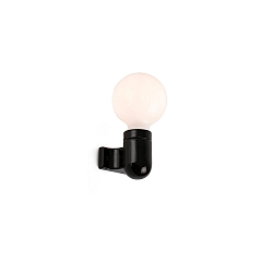 Luminaire mural SERA E27 IP20, noir brillant 