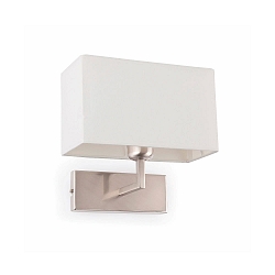 Luminaire mural RODA E27 IP20, nickel satiné 