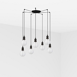 Luminaire à suspension ART 7 flammes E27 IP20, noir 