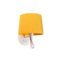 Luminaire mural SAMBA E27 IP20, jaune, blanc mat 