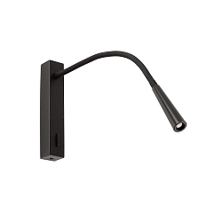 Luminaire mural FLIN LED IP20, noir mat 