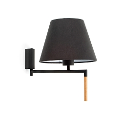 Luminaire mural RON E27 IP20, gris foncé, noir 