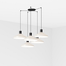 Luminaire à suspension KOMBO 5 flammes E27 IP20, beige, noir mat 