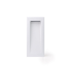 wall recessed luminaire SOUN 105 down, square, indirect IP65, white matt 