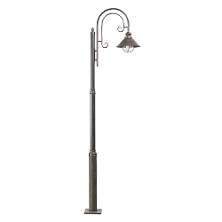 Lampadaire d'extérieur NÁUTICA E27 IP33, brun rouille 