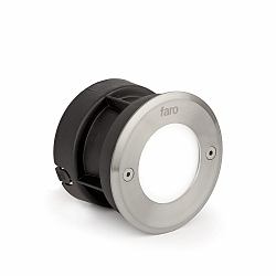 Projecteur encastré LED 18 R HIGH POWER rond, rigide IP67, acier inoxydable, satiné 